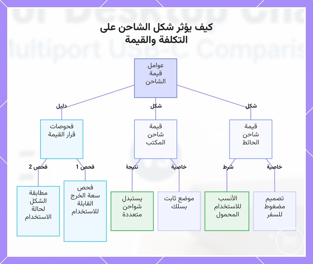 كيف يؤثر شكل الشاحن على التكلفة والقيمة