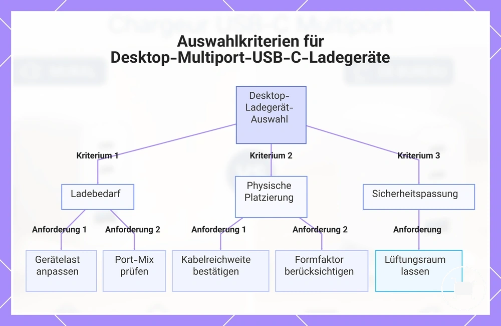 Auswahlkriterien für Desktop-Multiport-USB-C-Ladegeräte