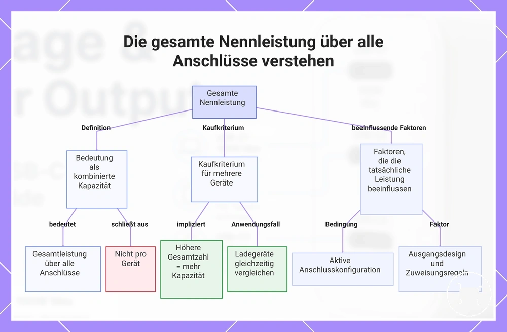 Die gesamte Nennleistung über alle Anschlüsse verstehen