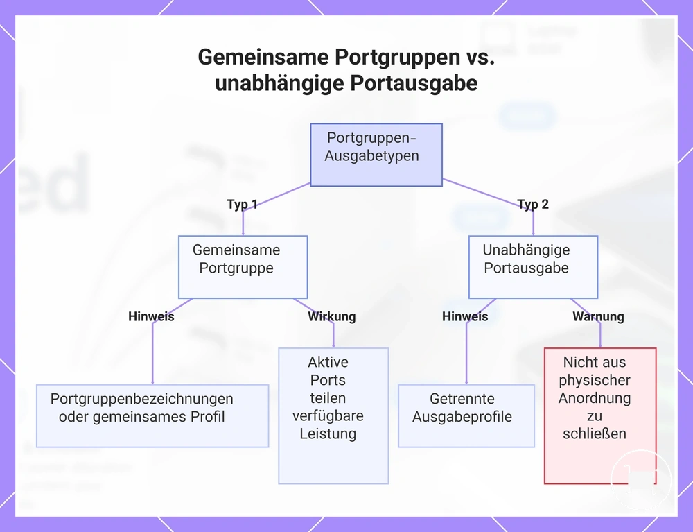 Gemeinsame Portgruppen vs. unabhängige Portausgabe