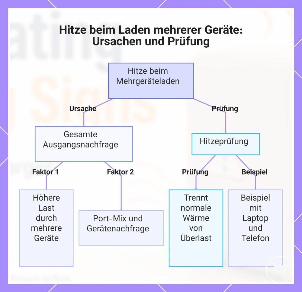 Hitze beim Laden mehrerer Geräte: Ursachen und Prüfung