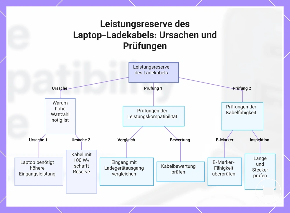 Leistungsreserve des Laptop-Ladekabels: Ursachen und Prüfungen