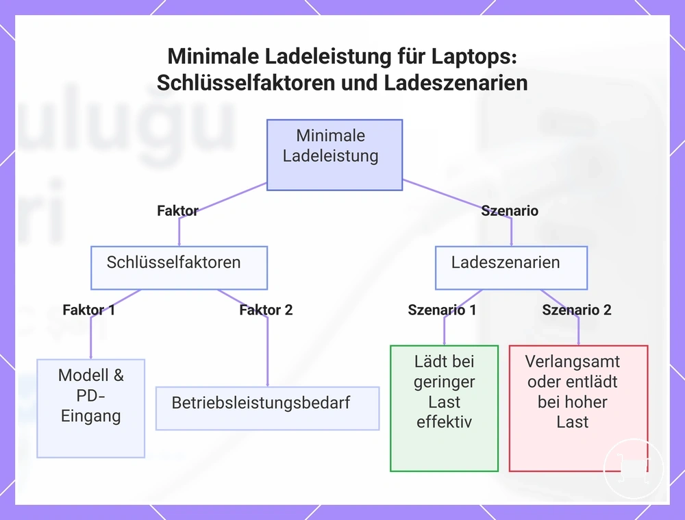 Minimale Ladeleistung für Laptops: Schlüsselfaktoren und Ladeszenarien