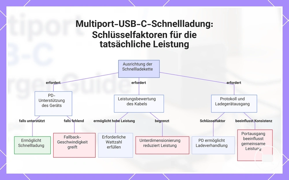 Multiport-USB-C-Schnellladung: Schlüsselfaktoren für die tatsächliche Leistung
