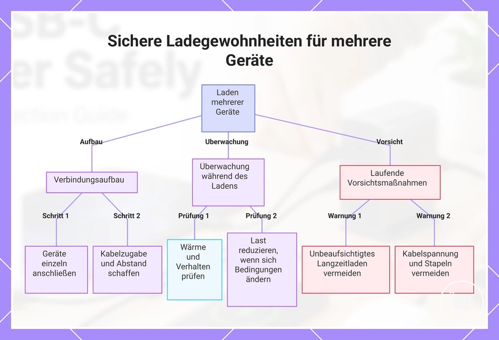 Sichere Ladegewohnheiten für mehrere Geräte