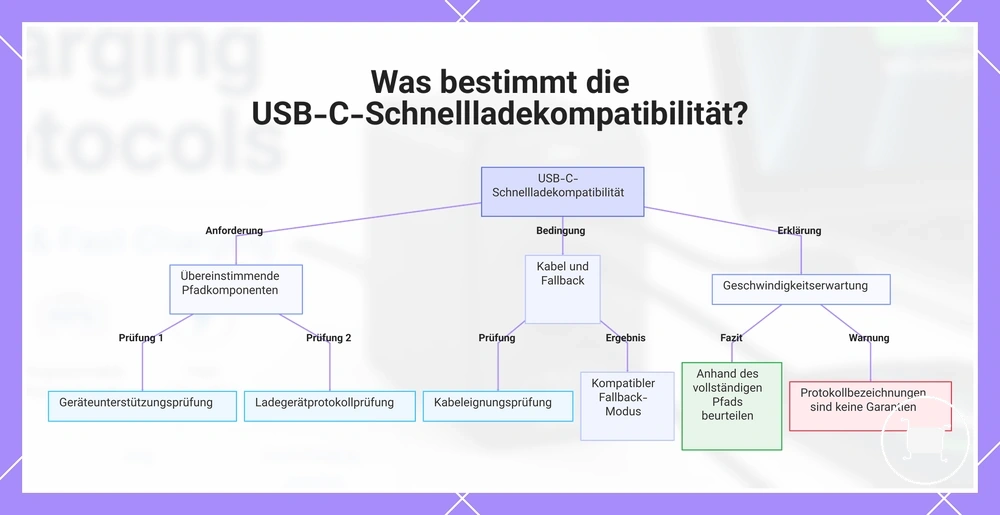 Was bestimmt die USB-C-Schnellladekompatibilität?