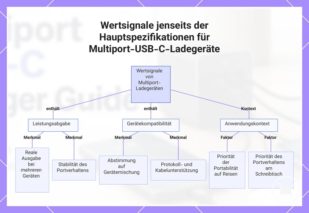 Wertsignale jenseits der Hauptspezifikationen für Multiport-USB-C-Ladegeräte