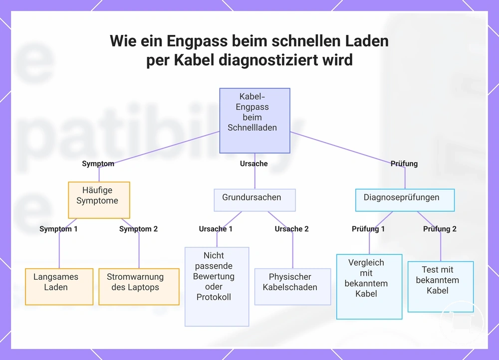 Wie ein Engpass beim schnellen Laden per Kabel diagnostiziert wird