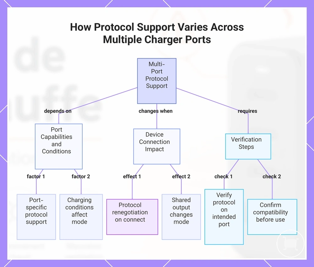 How Protocol Support Varies Across Multiple Charger Ports