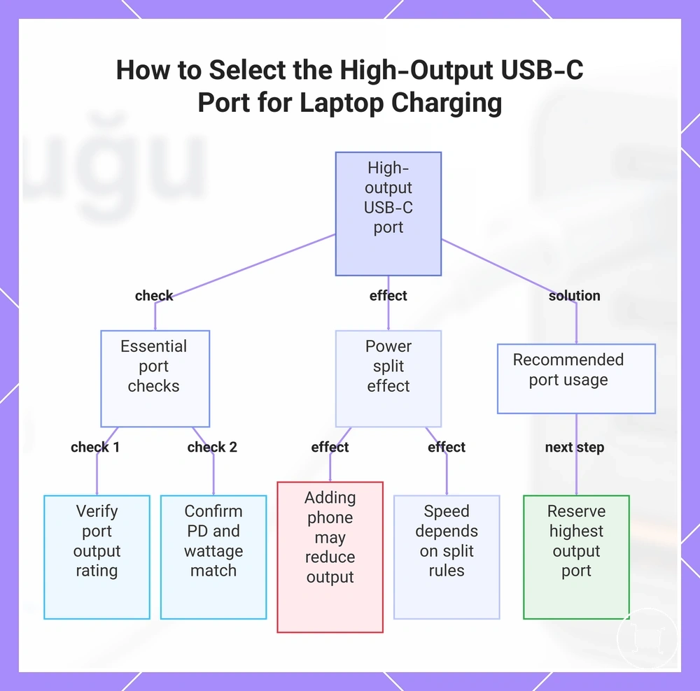 How to Select the High-Output USB-C Port for Laptop Charging