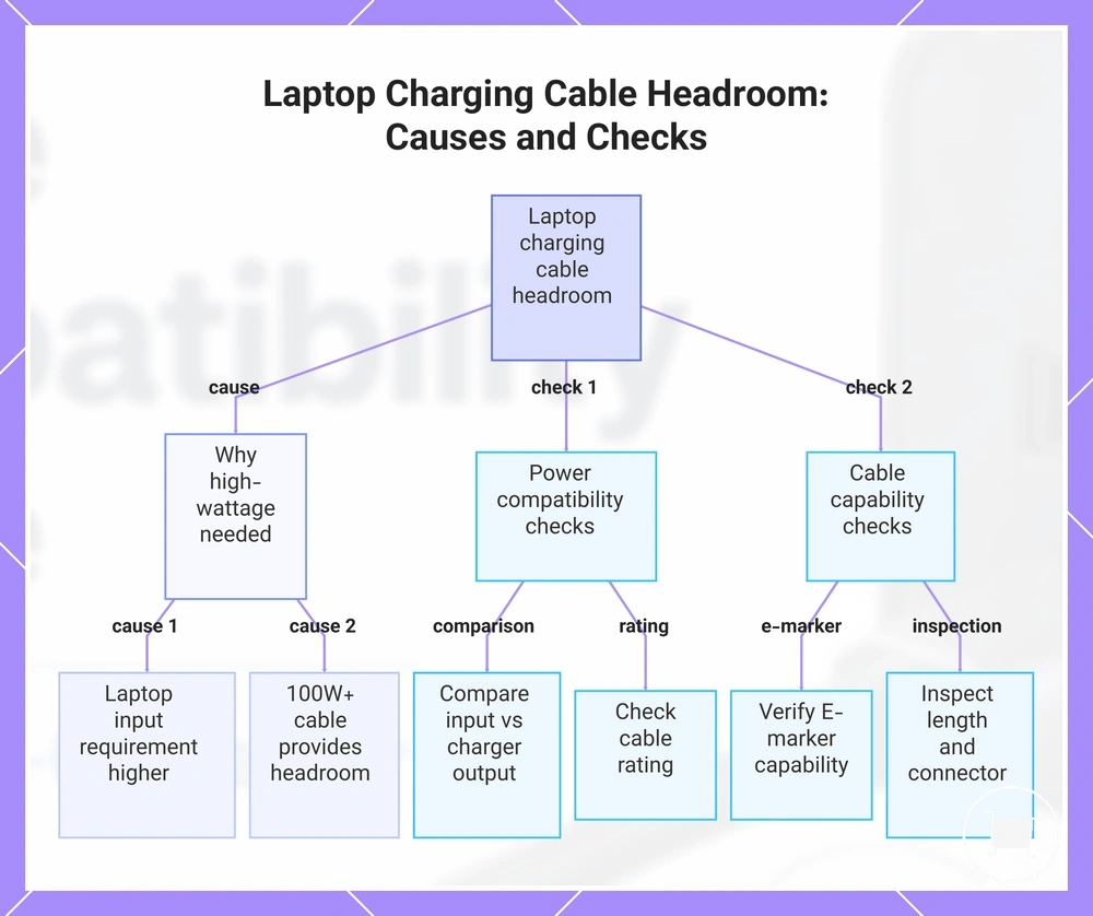 Laptop Charging Cable Headroom: Causes and Checks