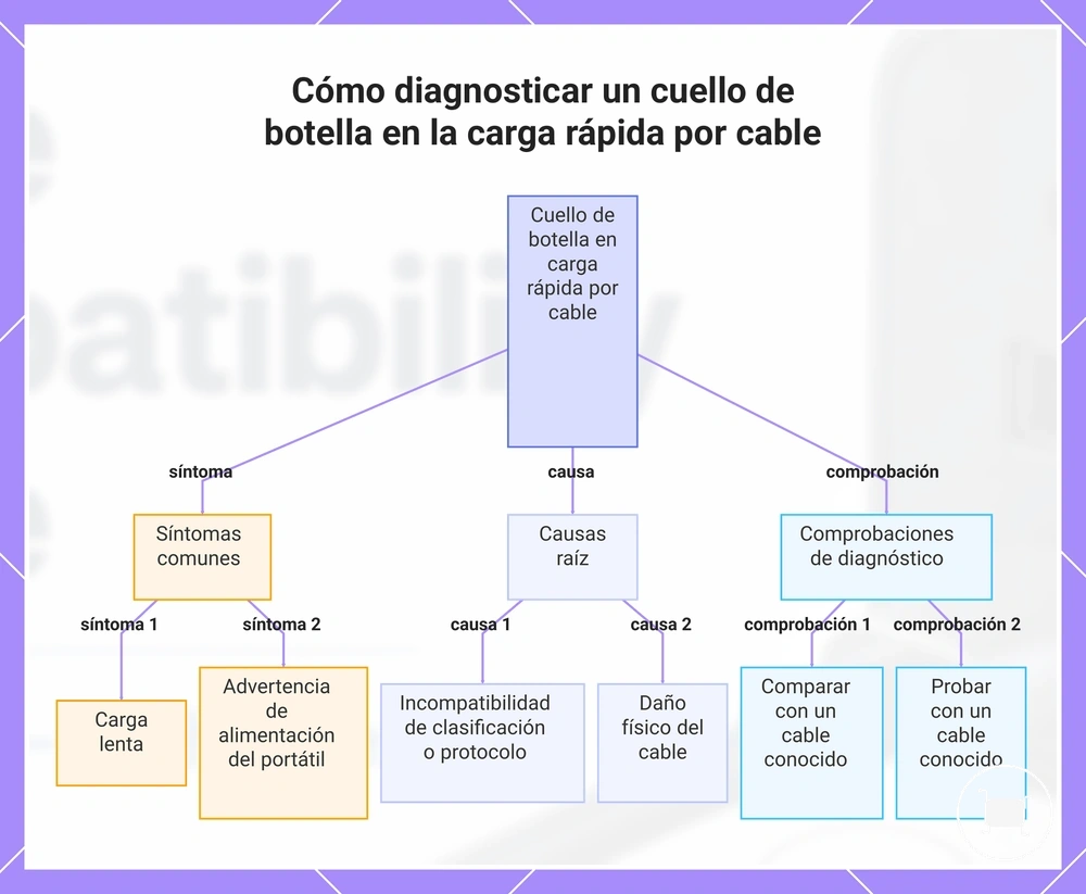 Cómo diagnosticar un cuello de botella en la carga rápida por cable