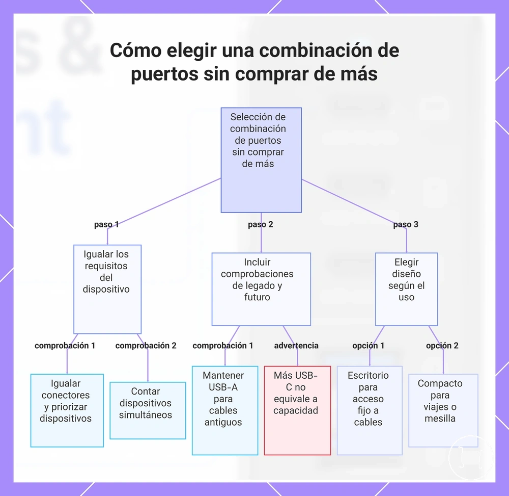 Cómo elegir una combinación de puertos sin comprar de más