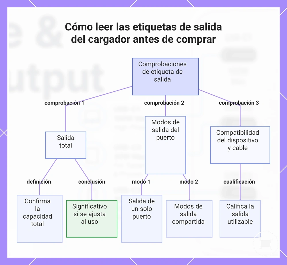 Cómo leer las etiquetas de salida del cargador antes de comprar
