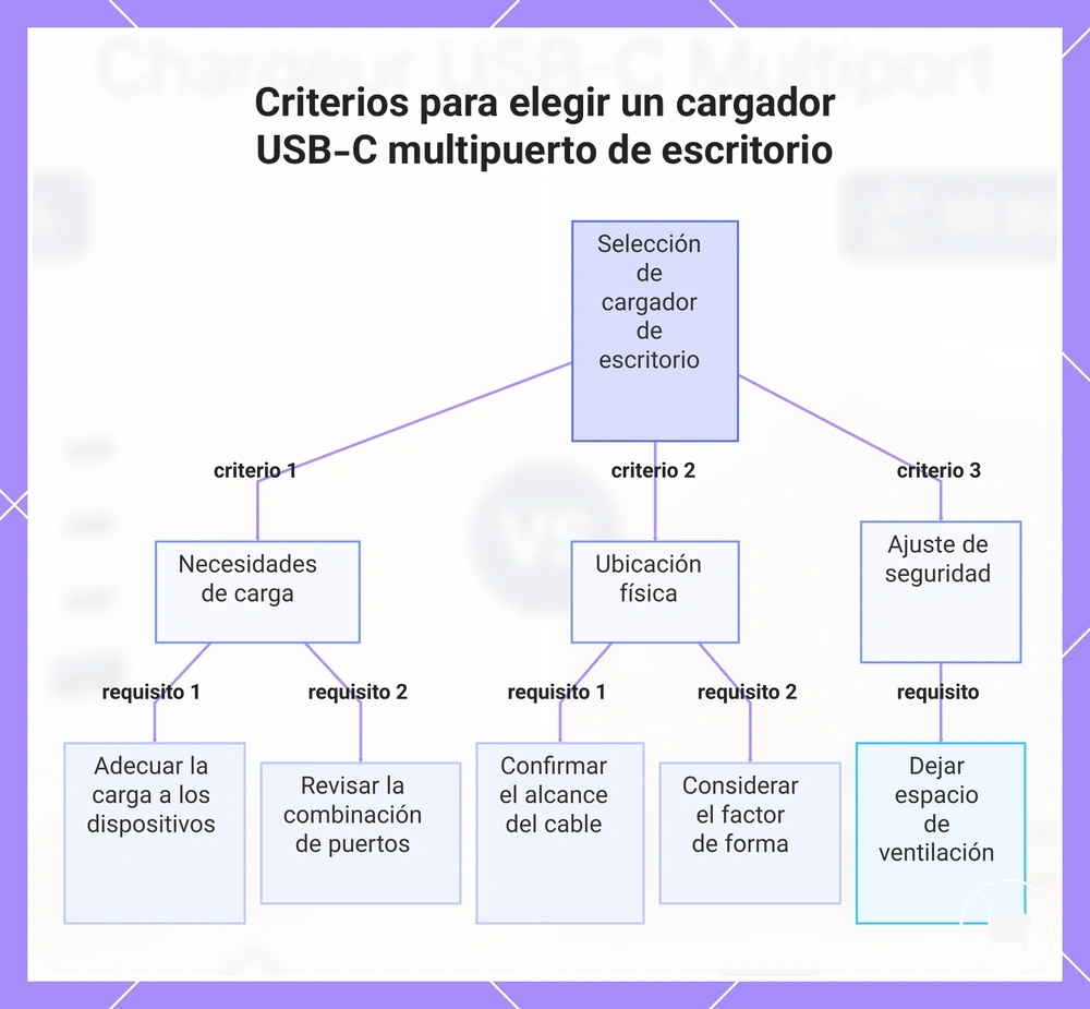 Criterios para elegir un cargador USB-C multipuerto de escritorio