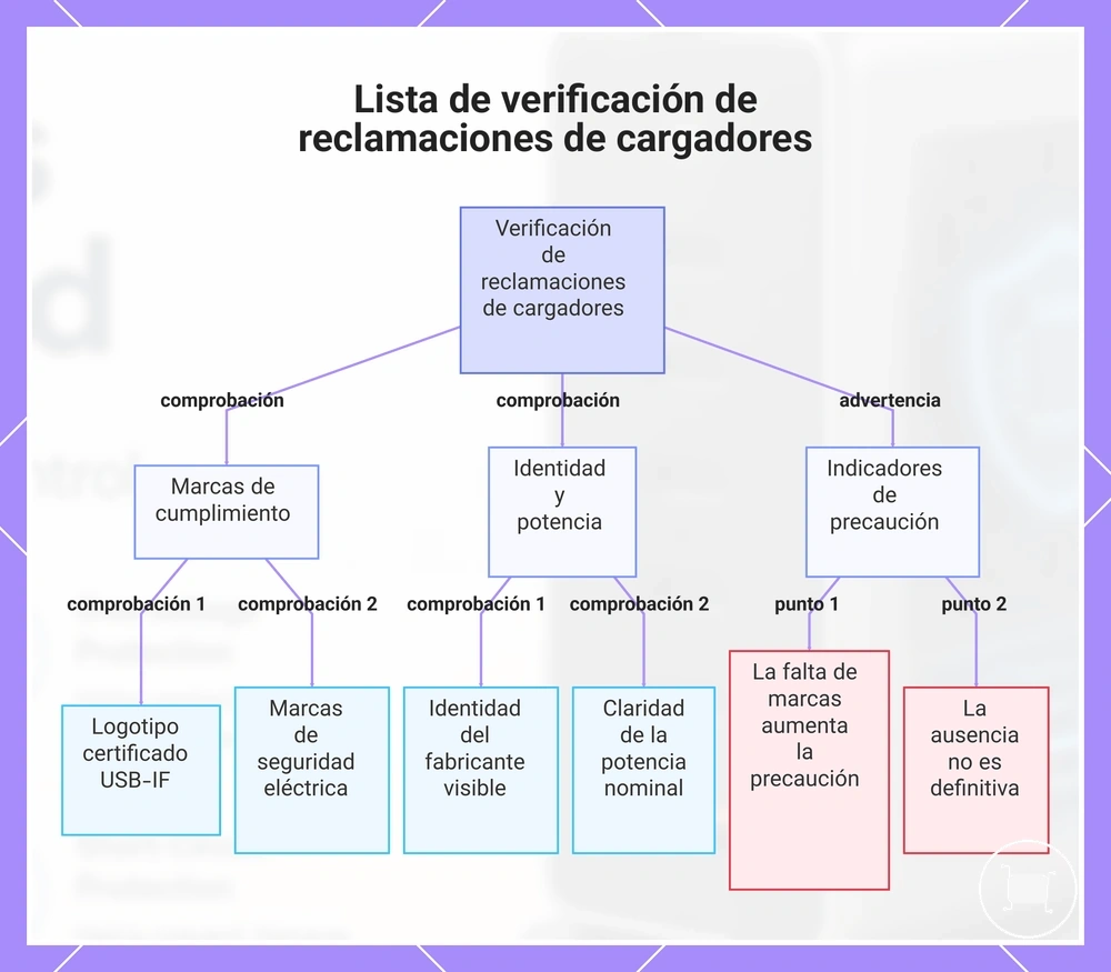 Lista de verificación de reclamaciones de cargadores