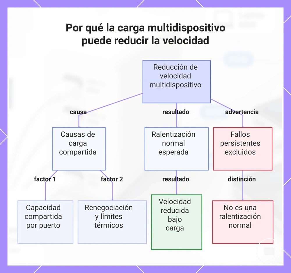 Por qué la carga multidispositivo puede reducir la velocidad