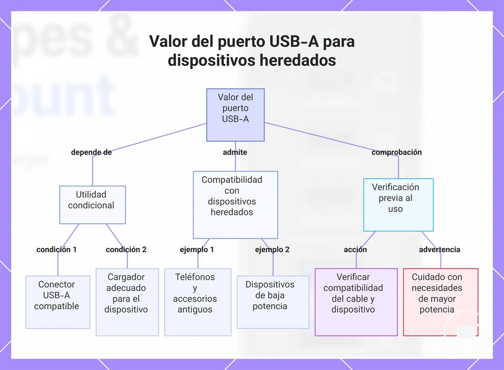Valor del puerto USB-A para dispositivos heredados