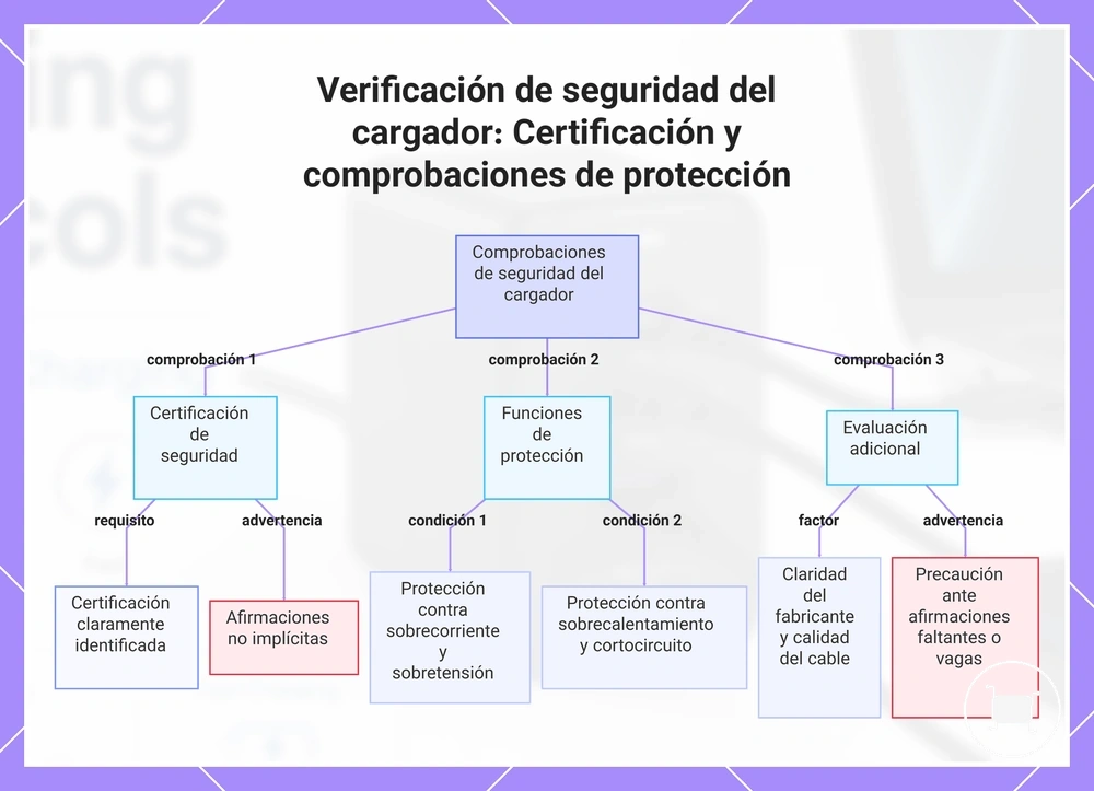 Verificación de seguridad del cargador: Certificación y comprobaciones de protección