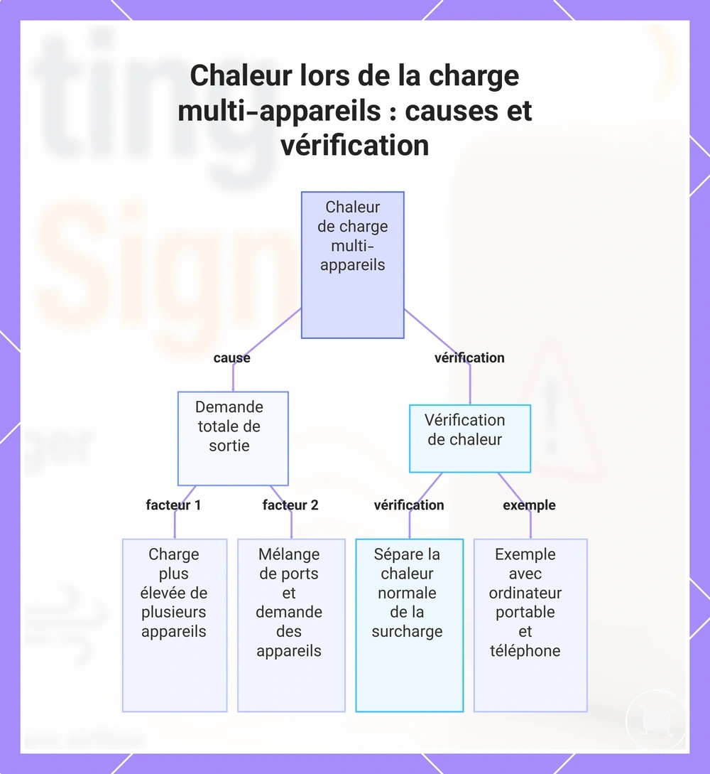 Chaleur lors de la charge multi-appareils : causes et vérification
