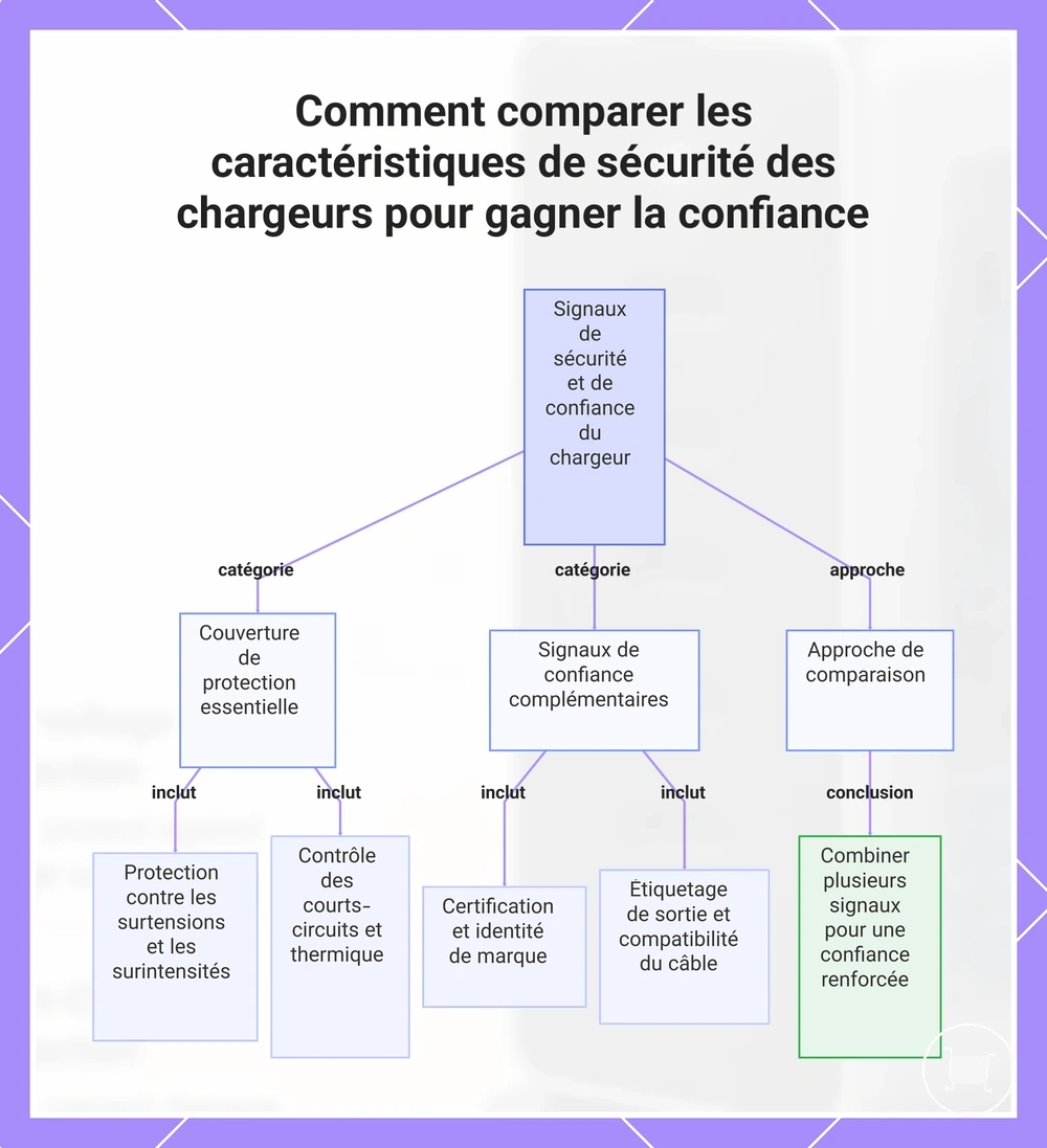Comment comparer les caractéristiques de sécurité des chargeurs pour gagner la confiance