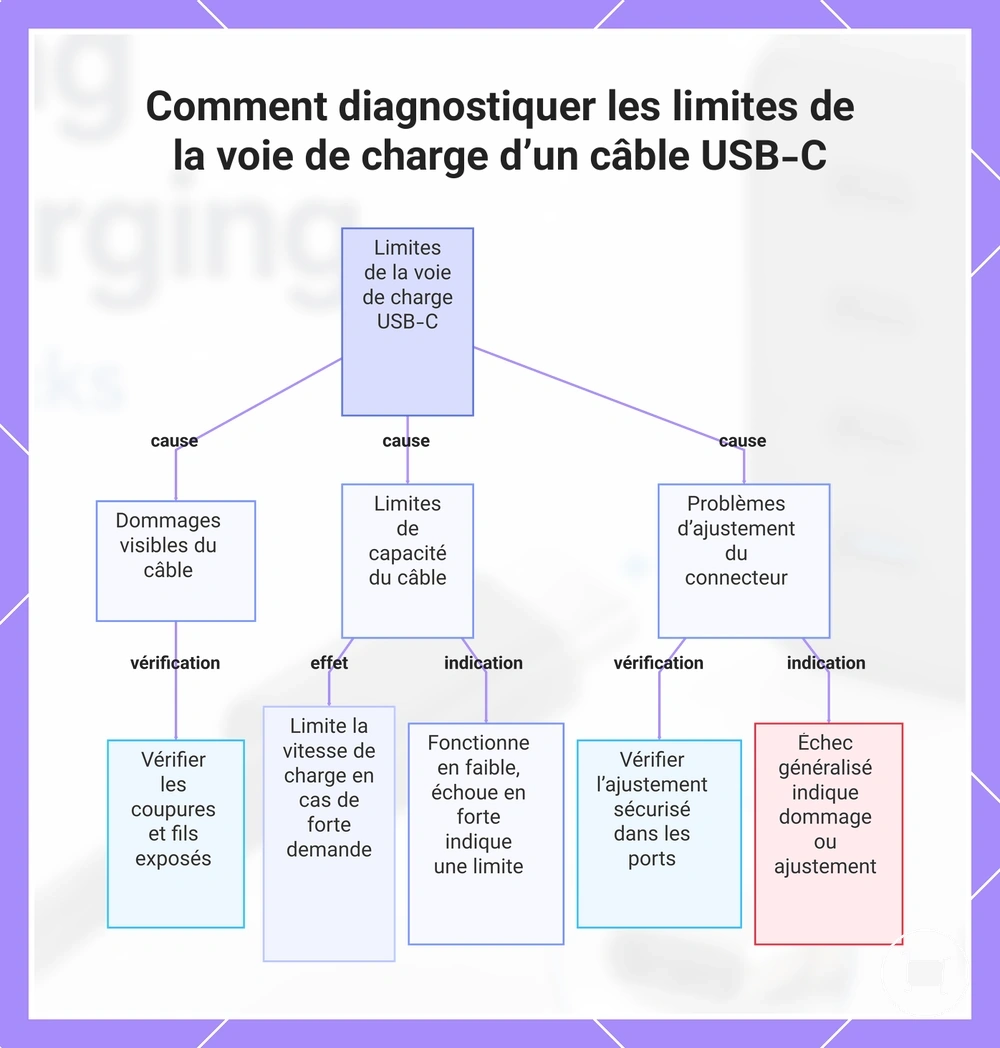 Comment diagnostiquer les limites de la voie de charge d’un câble USB-C