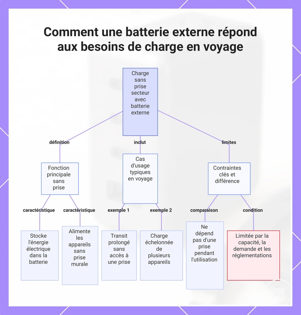 Comment une batterie externe répond aux besoins de charge en voyage