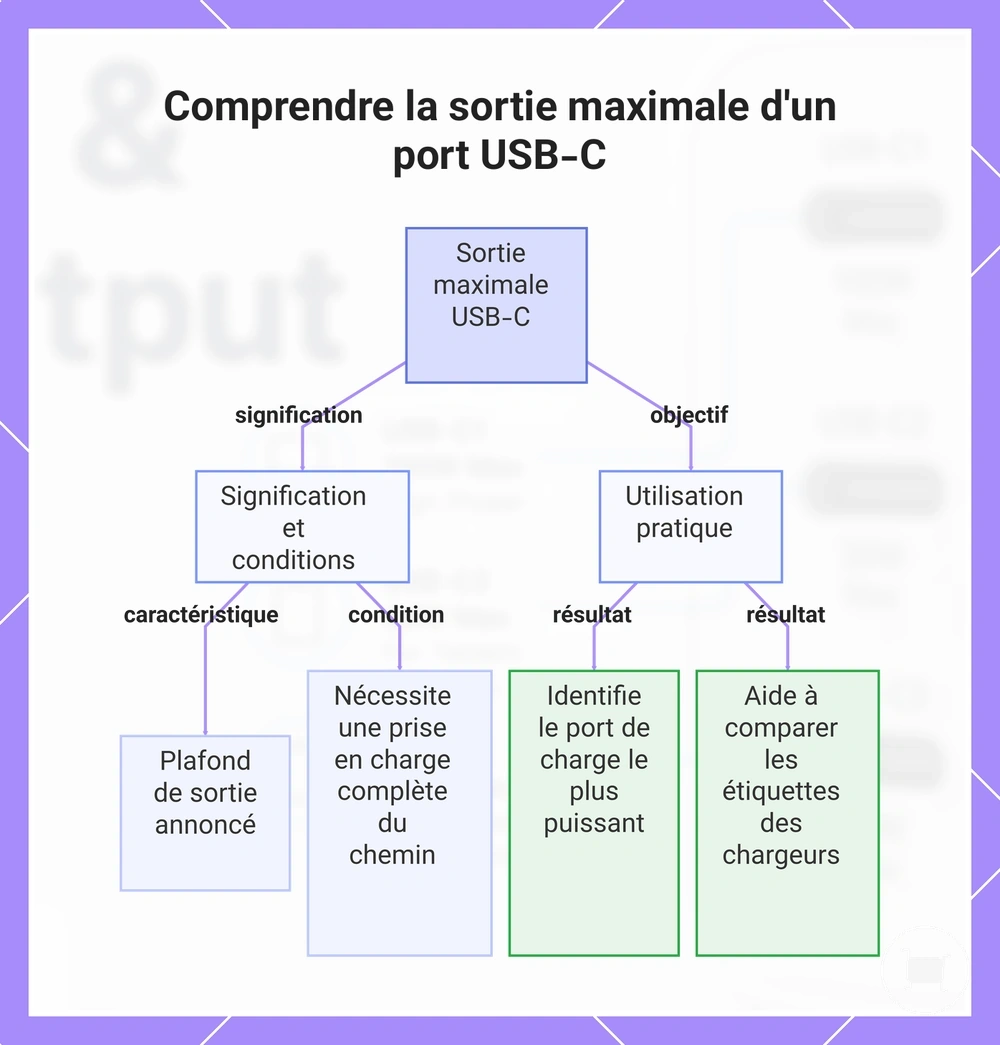 Comprendre la sortie maximale d'un port USB-C