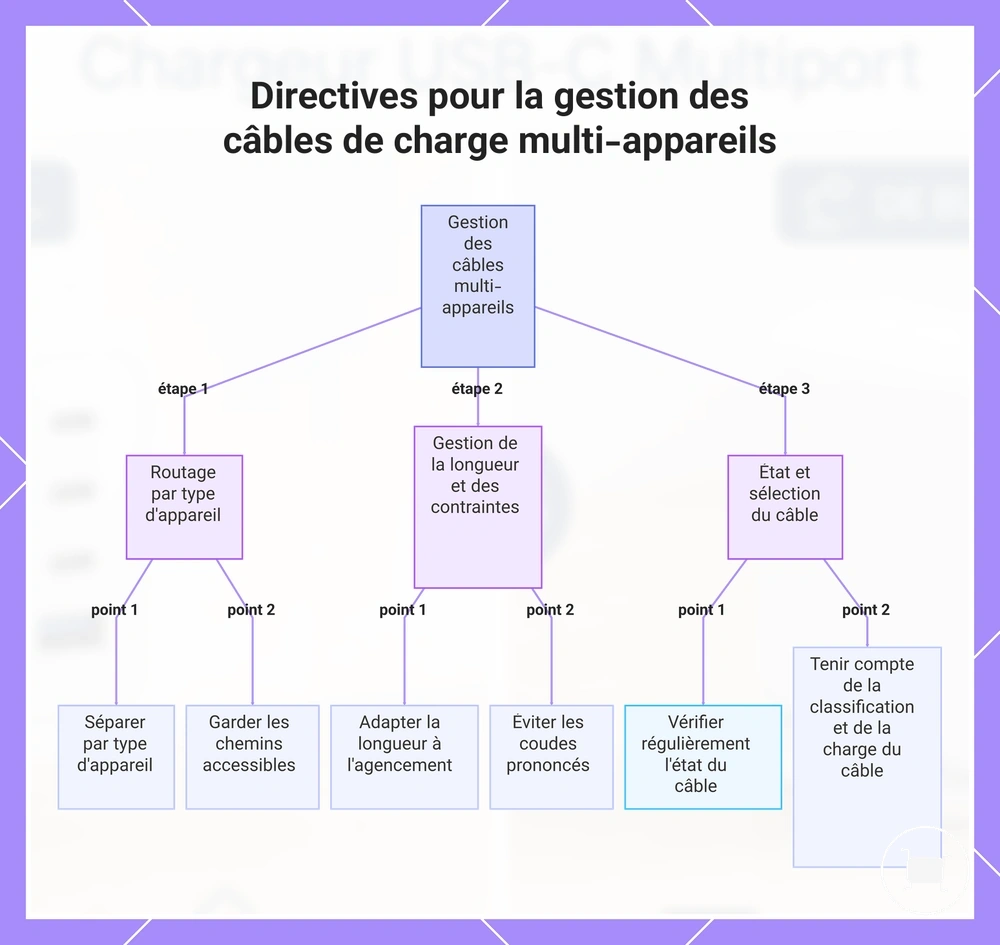 Directives pour la gestion des câbles de charge multi-appareils