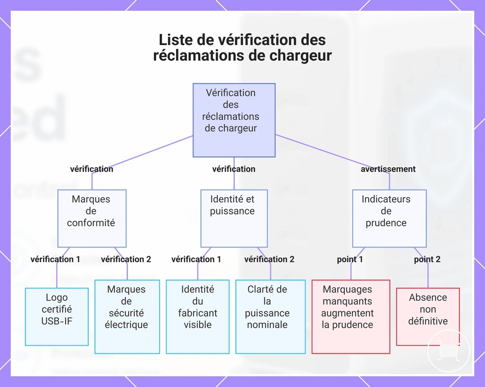 Liste de vérification des réclamations de chargeur