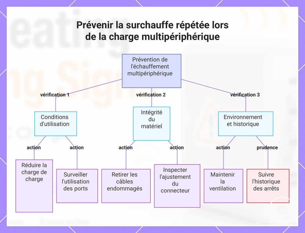 Prévenir la surchauffe répétée lors de la charge multipériphérique
