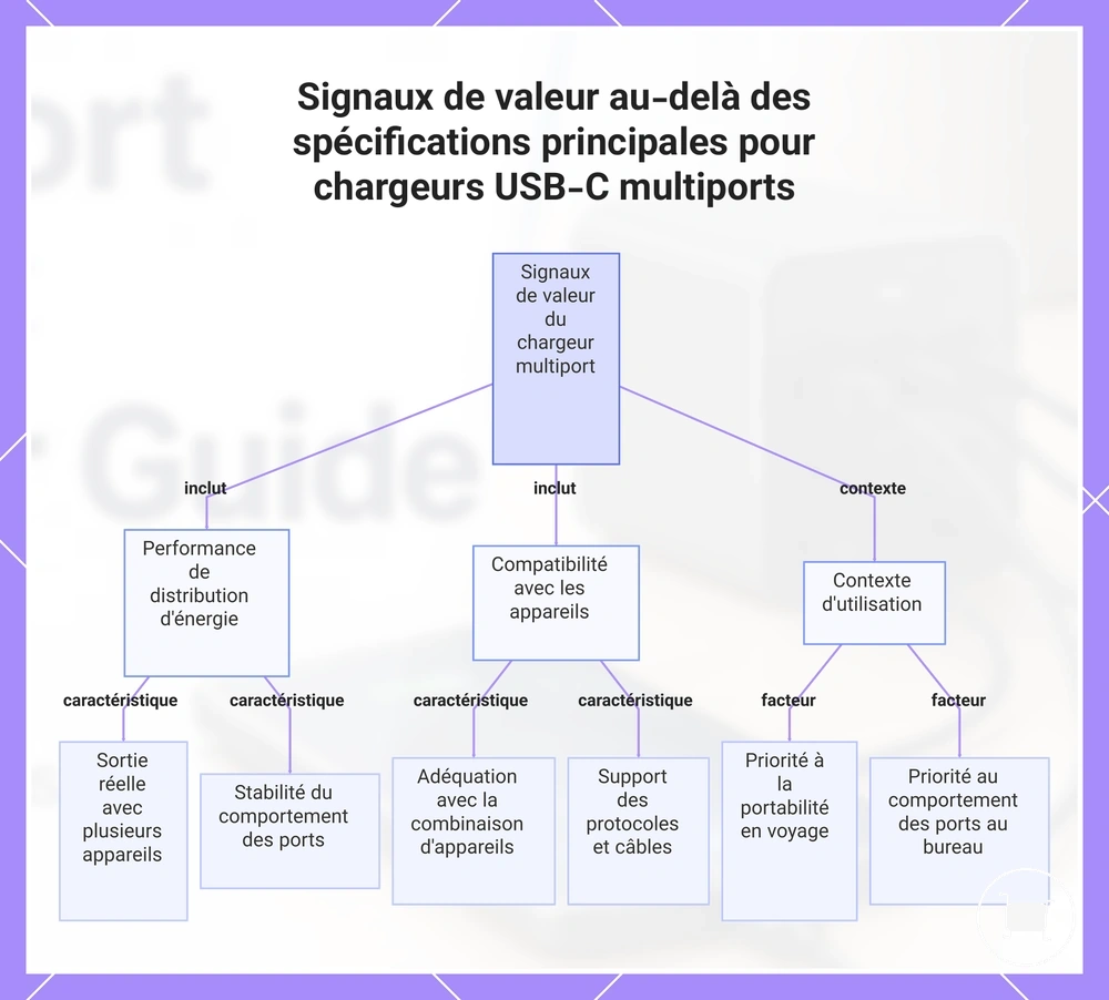 Signaux de valeur au-delà des spécifications principales pour chargeurs USB-C multiports