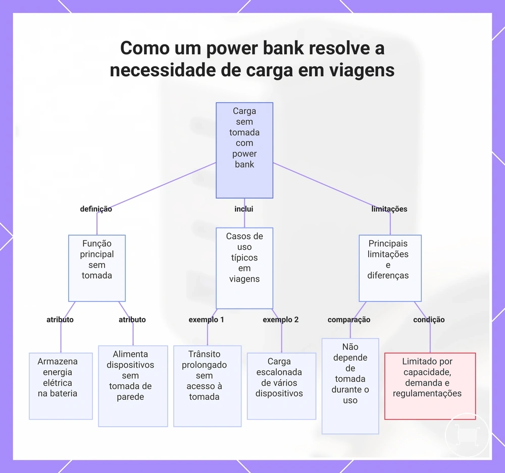 Como um power bank resolve a necessidade de carga em viagens