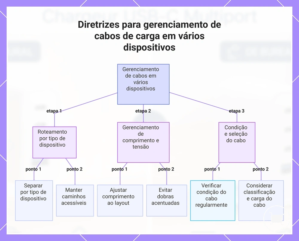 Diretrizes para gerenciamento de cabos de carga em vários dispositivos