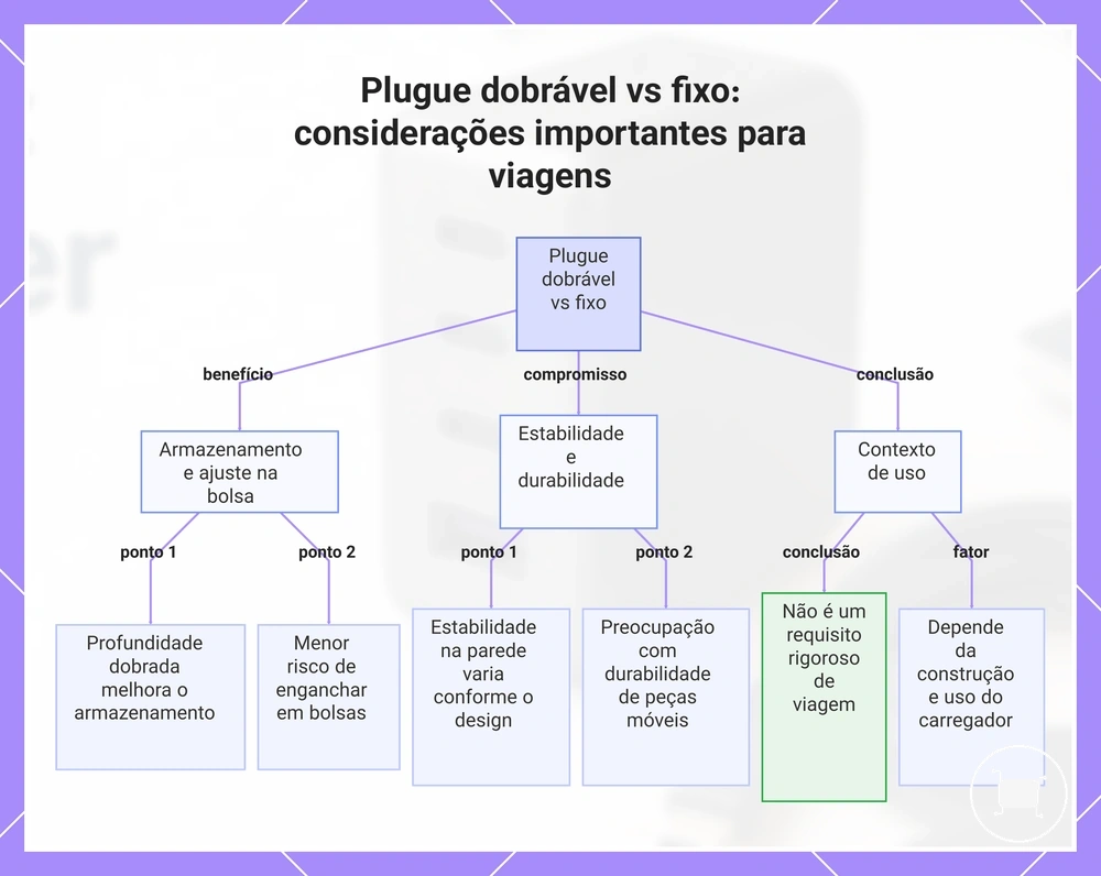 Plugue dobrável vs fixo: considerações importantes para viagens