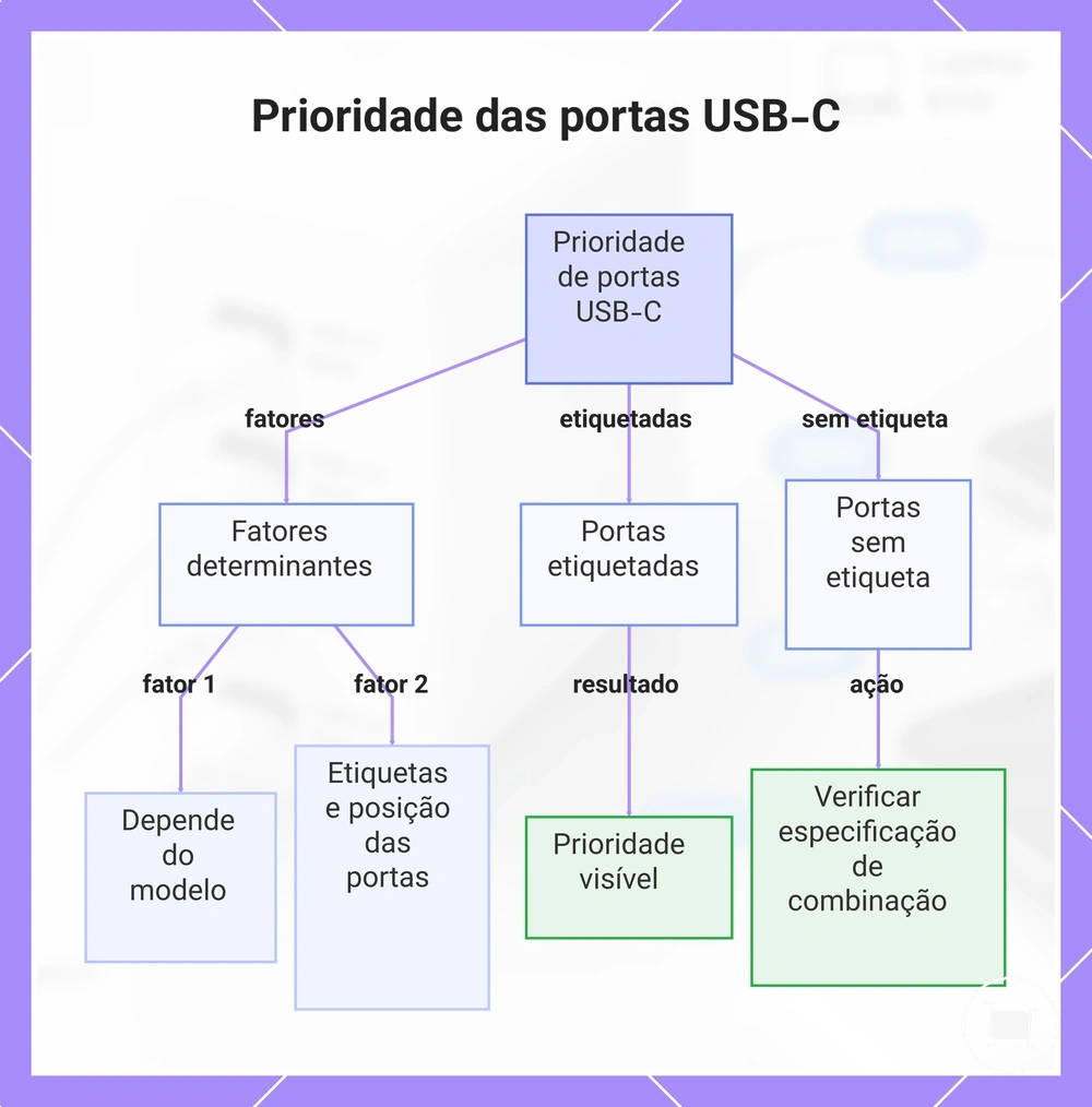 Prioridade das portas USB-C