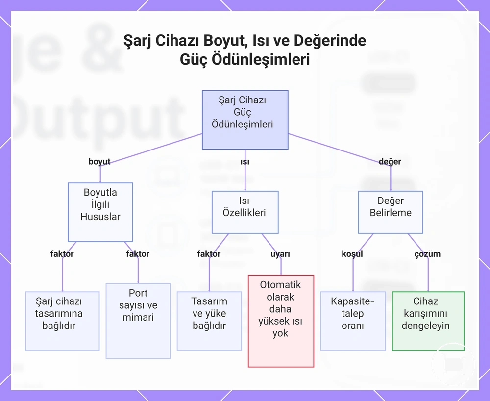 Şarj Cihazı Boyut, Isı ve Değerinde Güç Ödünleşimleri