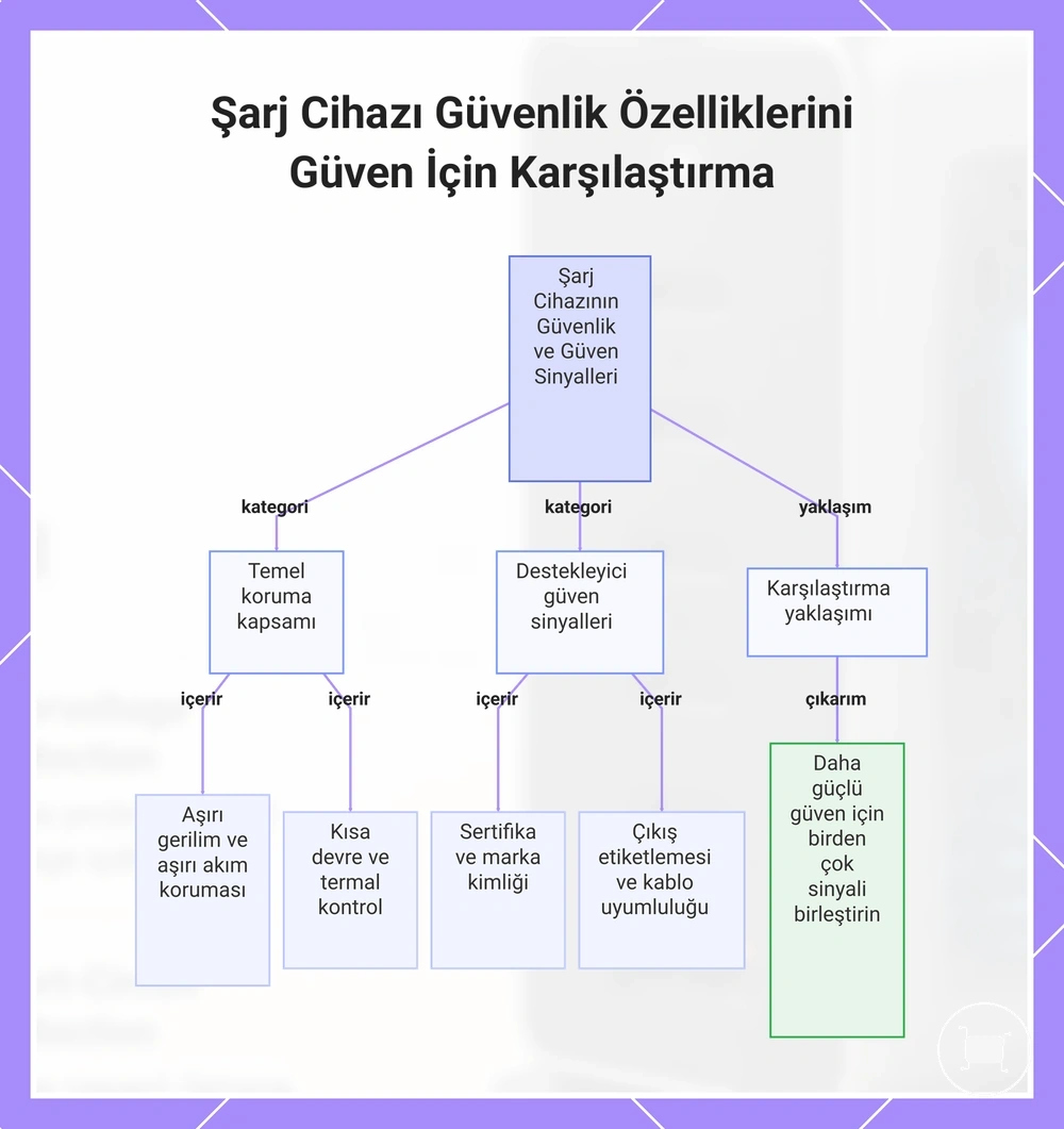 Şarj Cihazı Güvenlik Özelliklerini Güven İçin Karşılaştırma