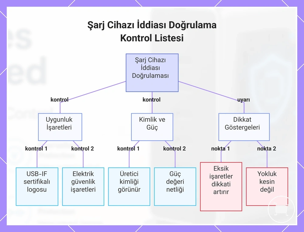 Şarj Cihazı İddiası Doğrulama Kontrol Listesi