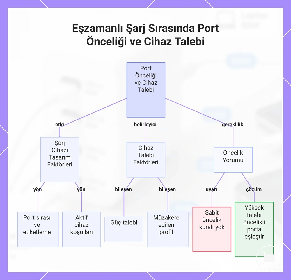 Eşzamanlı Şarj Sırasında Port Önceliği ve Cihaz Talebi