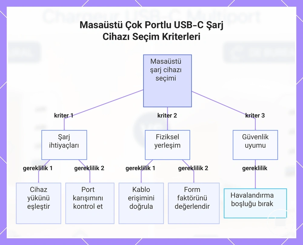 Masaüstü Çok Portlu USB-C Şarj Cihazı Seçim Kriterleri