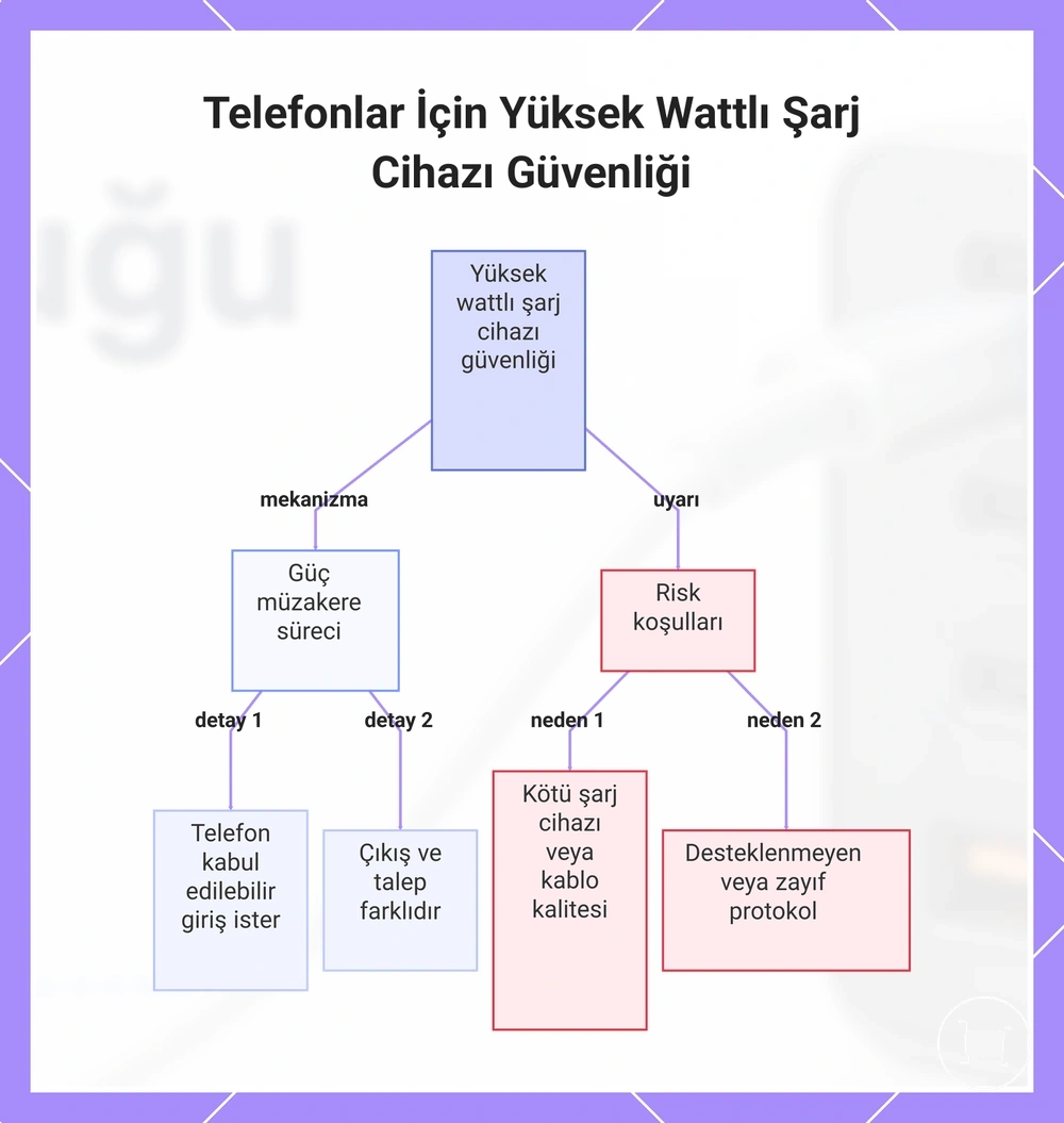 Telefonlar İçin Yüksek Wattlı Şarj Cihazı Güvenliği
